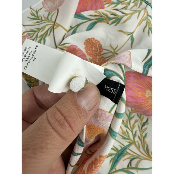 NWT KATE SPADE Blossom Floral Tie Neck Top size XL $228 - Picture 9 of 9
